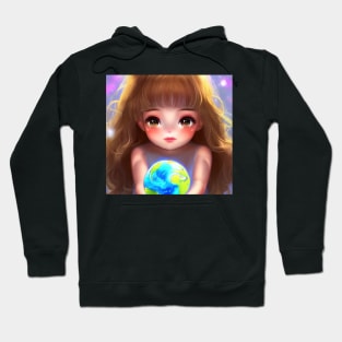 Save the earth cute girl Hoodie